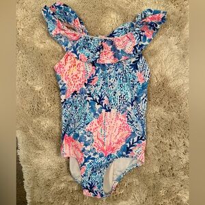 Lilly Pulitzer Eliana Sway With Me Kids Girls bathing Suit sz 4
